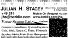 (small) business card